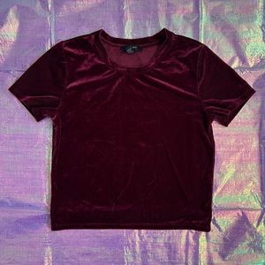 Forever 21 | Burgundy Red Ribbed Velvet Top